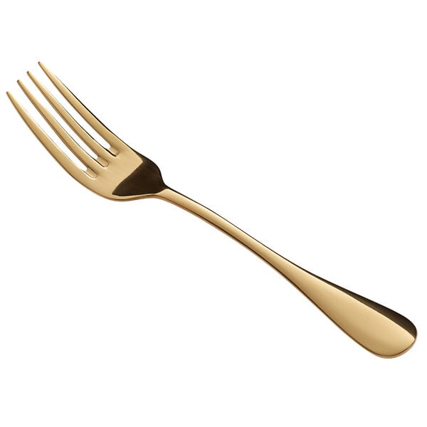 Gold 6 3/4" 18/0 Stainless Steel Heavy Weight Salad / Dessert Fork - 12/Case