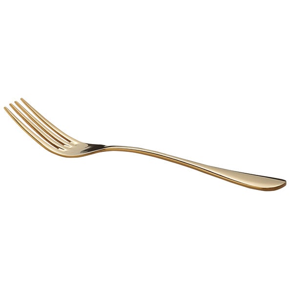 Gold 6 3/4" 18/0 Stainless Steel Heavy Weight Salad / Dessert Fork - 12/Case