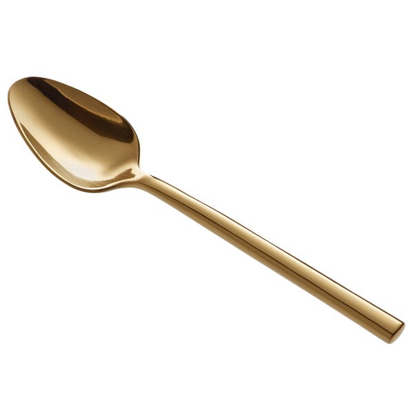 Gold 6 1/2" 18/0 Stainless Steel Forged Teaspoon - 12/Case