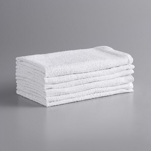 Multi-Purpose White Terry Cloth Towels in Bulk - 5 lb.