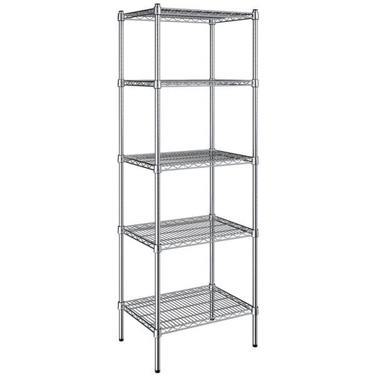 18" x 24" NSF Chrome 5-Shelf Kit with 72" Posts