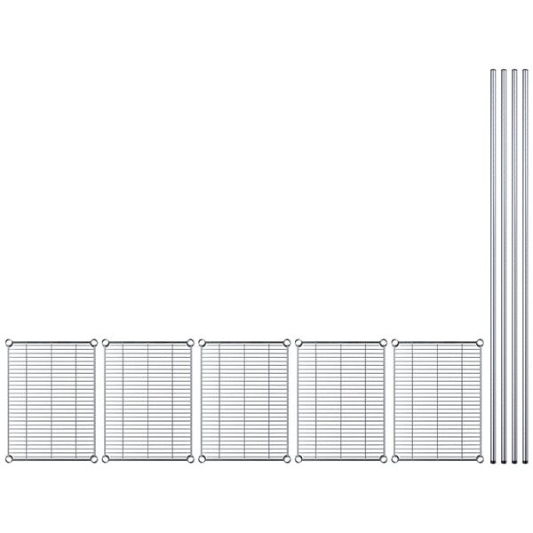 18" x 24" NSF Chrome 5-Shelf Kit with 72" Posts