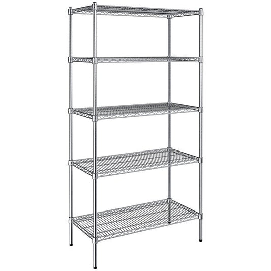 18" x 36" NSF Chrome 5-Shelf Kit with 72" Posts