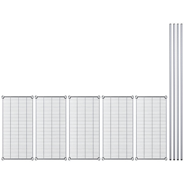 18" x 36" NSF Chrome 5-Shelf Kit with 72" Posts