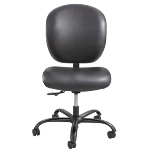 Black Intensive Use Padded Vinyl Office Chair