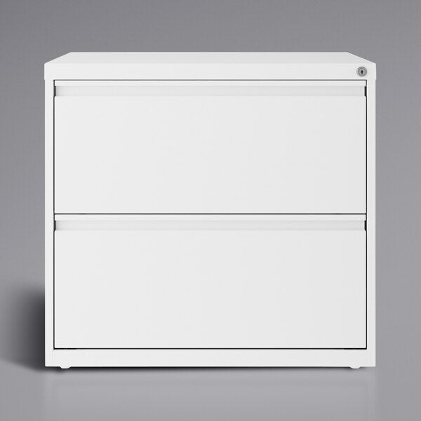 White Two-Drawer Lateral 101 File Cabinet - 30" x 17 5/8" x 27 3/4"