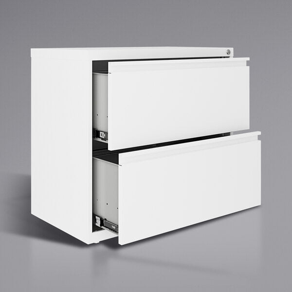 White Two-Drawer Lateral 101 File Cabinet - 30" x 17 5/8" x 27 3/4"