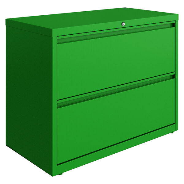 Green Two-Drawer Lateral File Cabinet - 36" x 18 5/8" x 28"