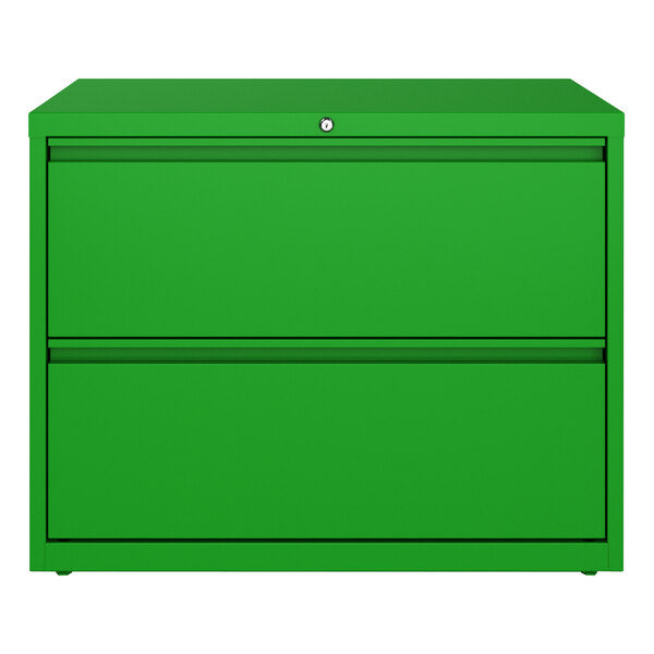 Green Two-Drawer Lateral File Cabinet - 36" x 18 5/8" x 28"