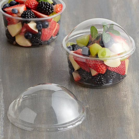 Ultra Clear PET Plastic Round Deli Container Dome Lid