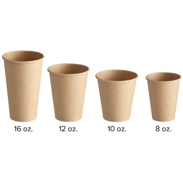 8 oz. Tall Kraft Poly Paper Hot Cup