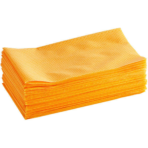 24" x 24" Orange Medium-Duty Treated Dusting Cloth - 100/Case