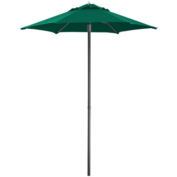 6' Forest Green Push Lift Aluminum Umbrella