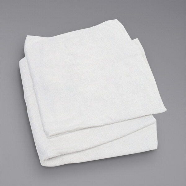 15" x 17" Multi-Purpose White Terry Cloth Towels Bulk 25 lb.