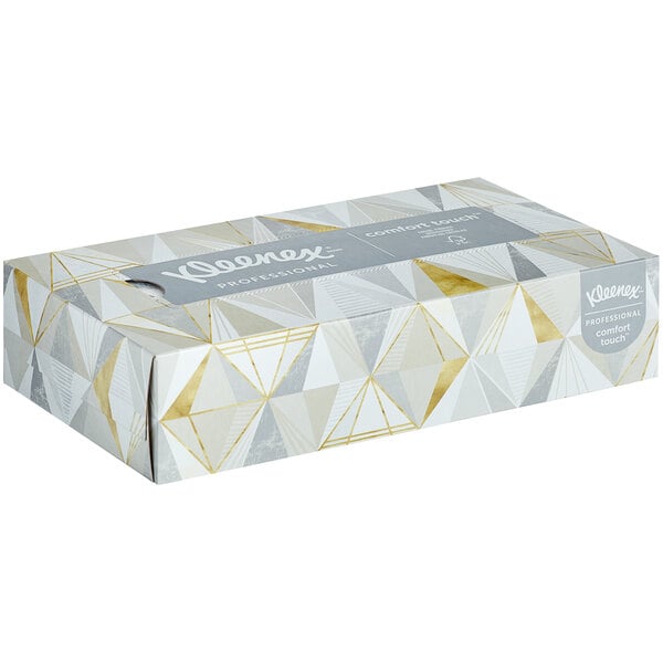 125 Sheet 2-Ply Flat Facial Tissue Box - 48/Case