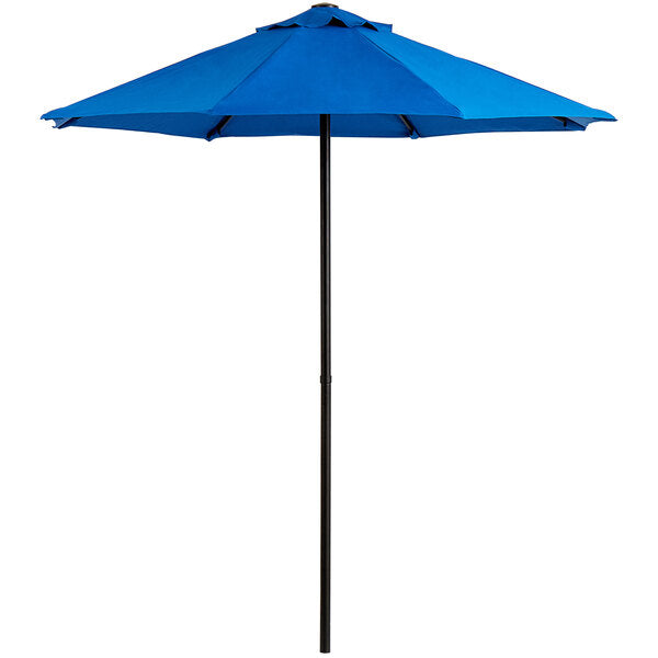 7 1/2' Pacific Blue Push Lift Steel Umbrella