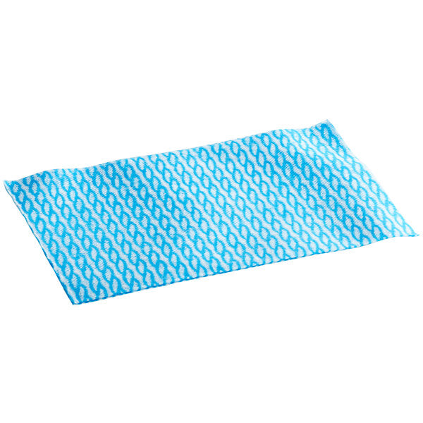 White and Blue Disposable Foodservice Towel - 330/Case