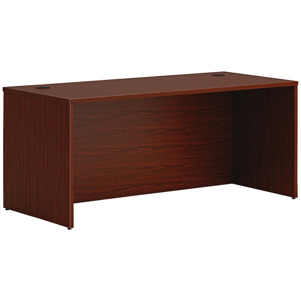 66" x 30" Traditional Mahogany Laminate Desk Shell