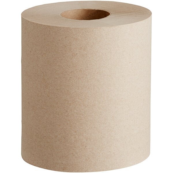 1-Ply Natural Kraft Paper Towel Roll, 665 Feet / Roll - 6/Case