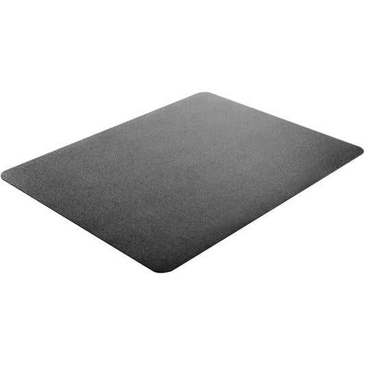 46" x 60" Black Vinyl Low Pile Carpet Rectangle Straight Edge Chair Mat