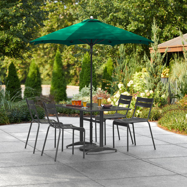 6' Forest Green Push Lift Aluminum Umbrella