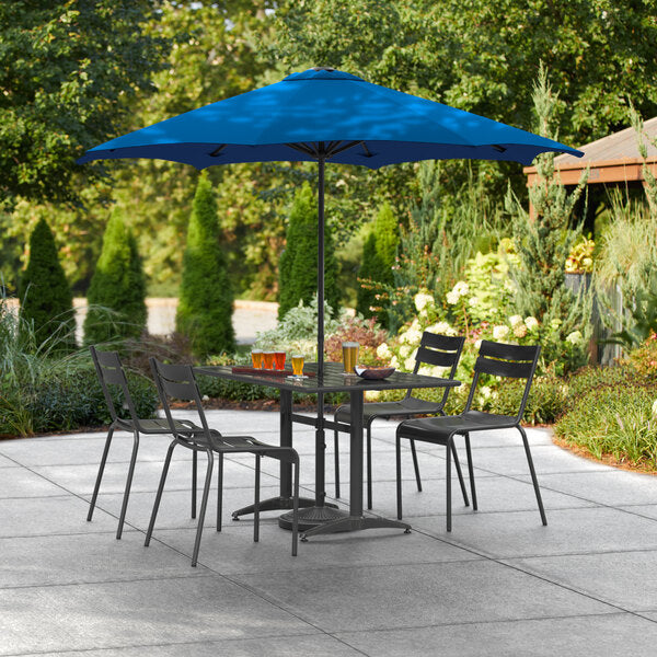 7 1/2' Pacific Blue Push Lift Steel Umbrella