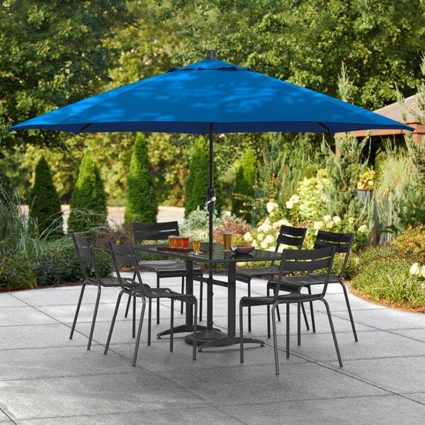 11' Cobalt Crank Lift Aluminum Umbrella