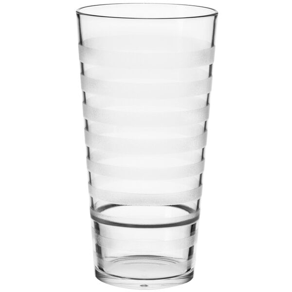 20 oz. Clear Customizable SAN Plastic Tumbler - 24/Case