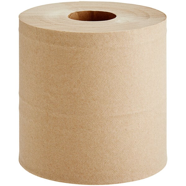 2-Ply Natural Kraft Center Pull Economy Paper Towel 500' Roll - 6/Case