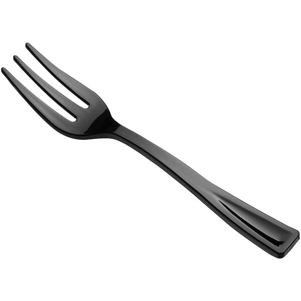 5" Black Plastic Tasting Fork