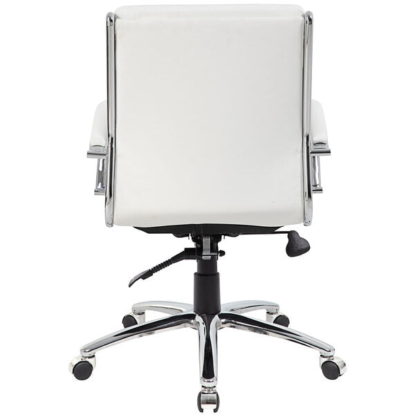 White CaressoftPlus Executive Mid-Back Chair