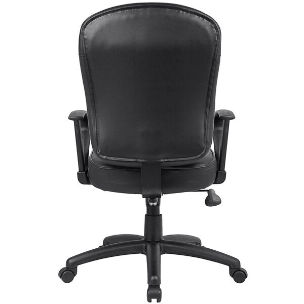 Black LeatherPlus Task Chair with Loop Arms