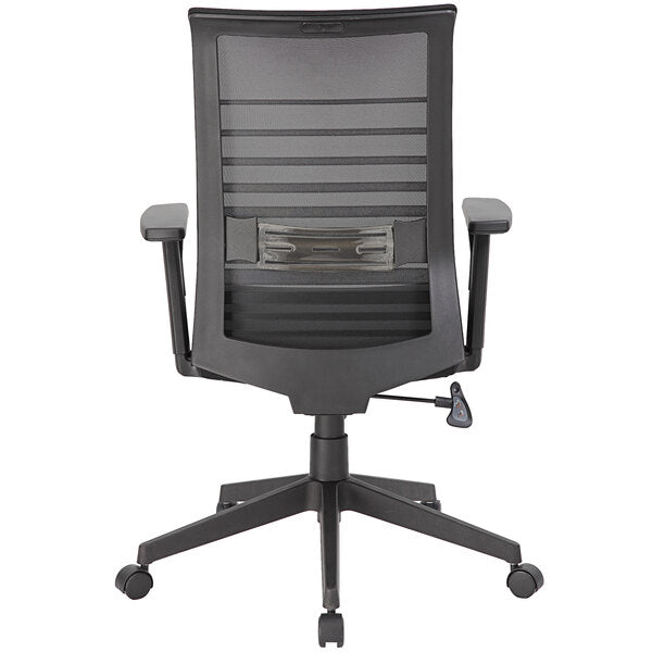 Black Mesh Task Chair with Synchro-Tilt Mechanism