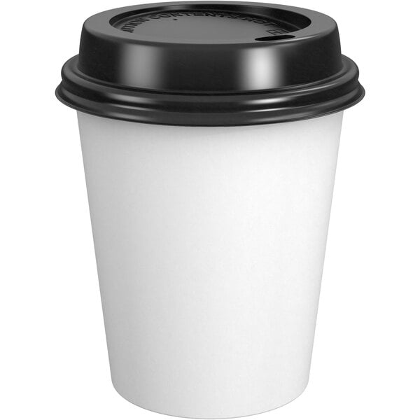 10 oz. White Poly Paper Hot Cup and Lid