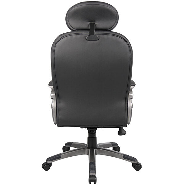 Black Pillow Top Executive Chair with Headrest