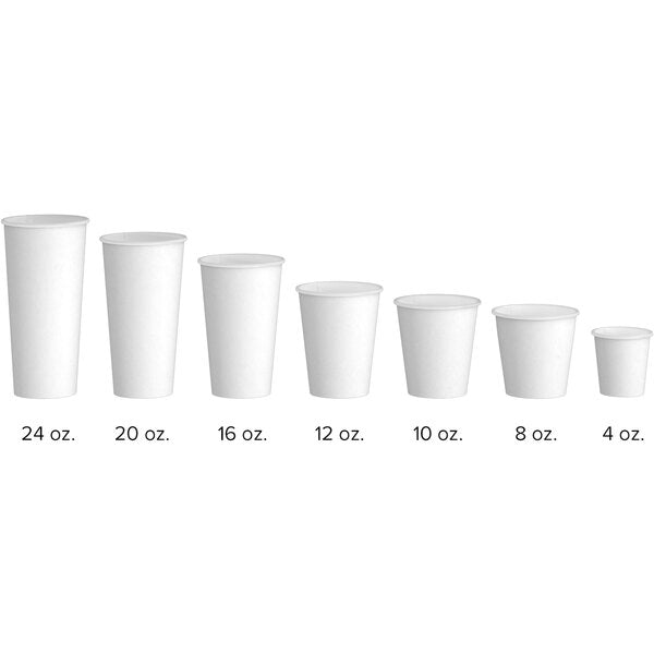 10 oz. White Poly Paper Hot Cup
