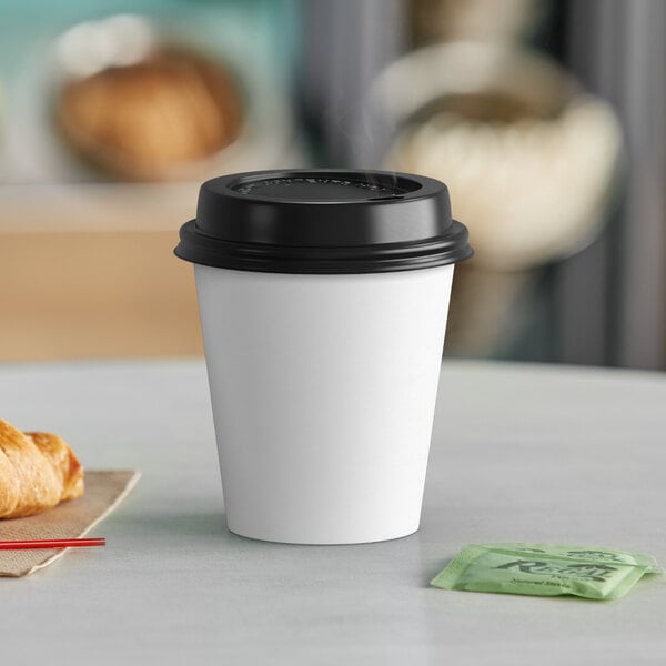 10 oz. White Poly Paper Hot Cup and Lid