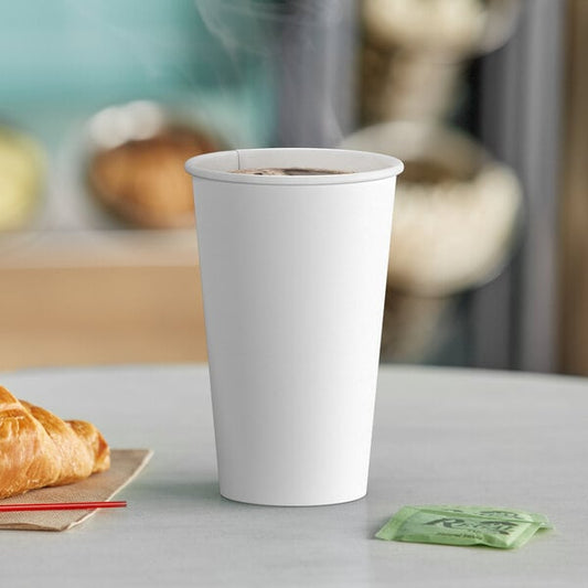 16 oz. White Poly Paper Hot Cup