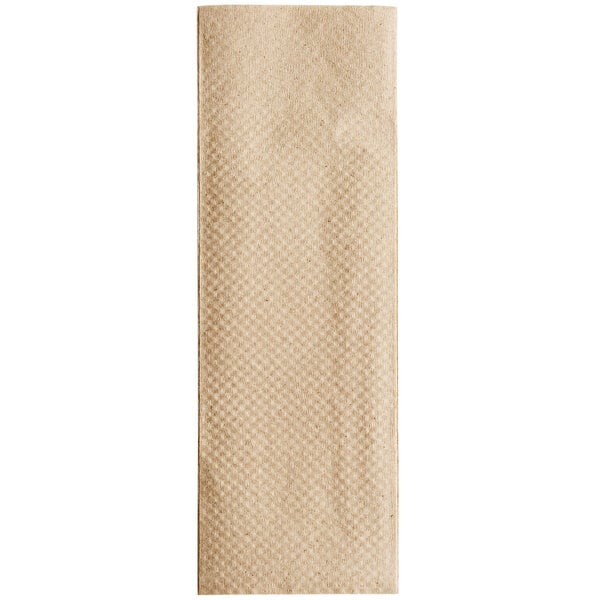 Janitorial Natural Brown Kraft M-Fold (Multifold) Towel - 4000/Case