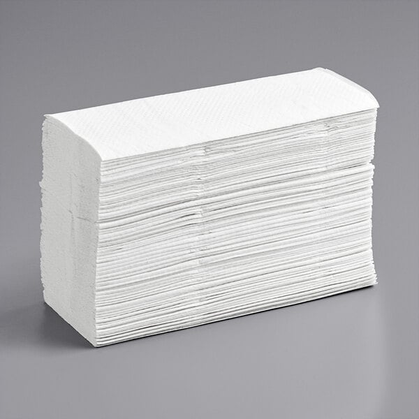 White C-Fold Standard Weight Towel - 2400/Case