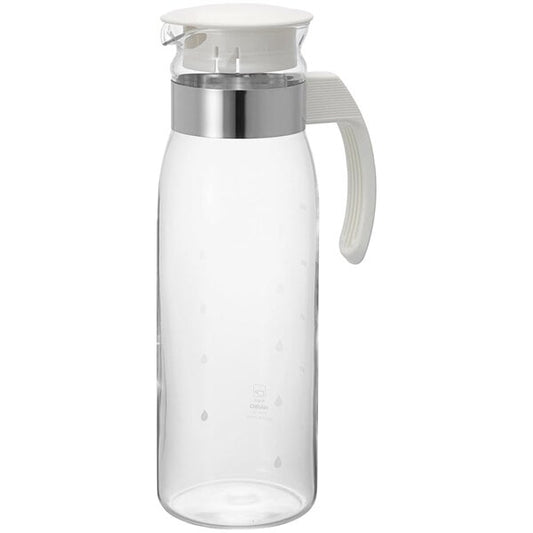 48 oz. Glass Pitcher with White Lid and Handle