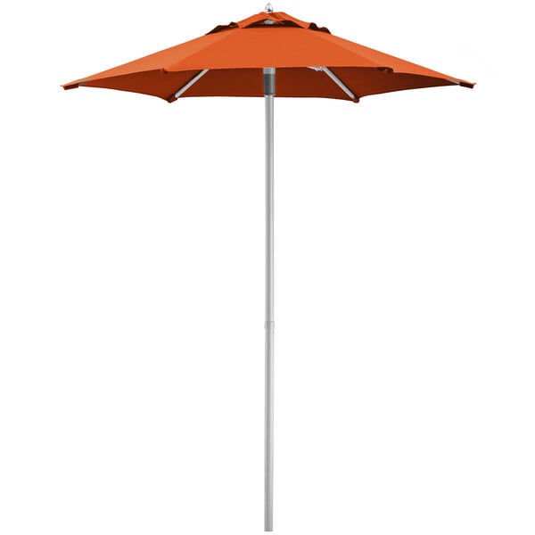 6' Papaya Push Lift Aluminum Umbrella