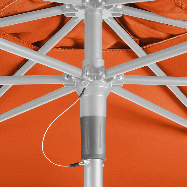 6' Papaya Push Lift Aluminum Umbrella