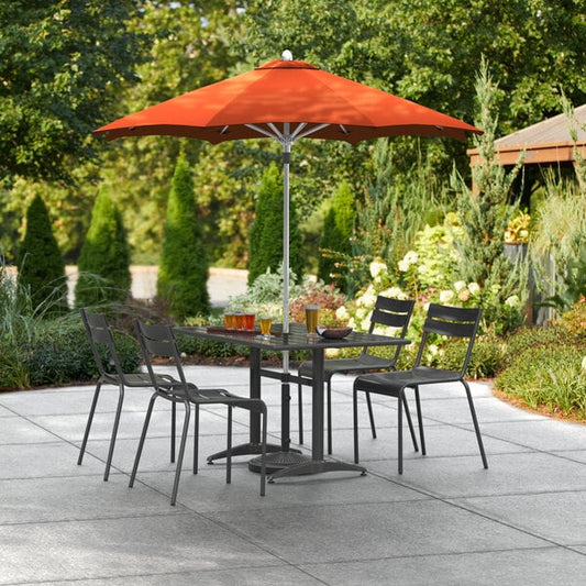 6' Papaya Push Lift Aluminum Umbrella