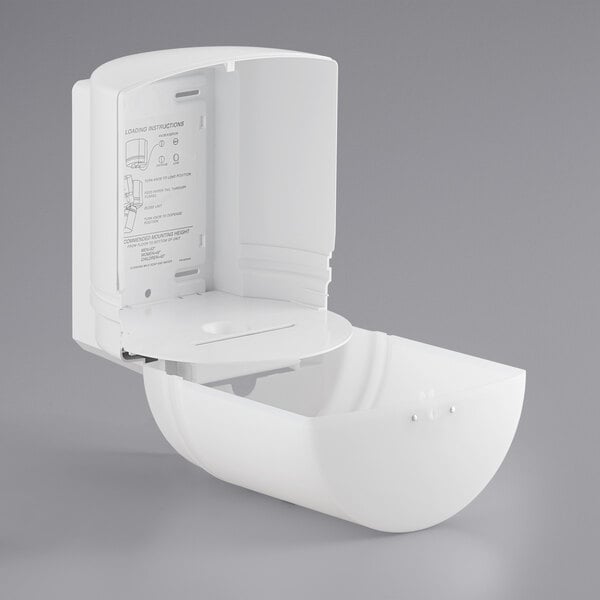 Translucent White Self-Adjusting Center Pull Paper Towel Dispenser