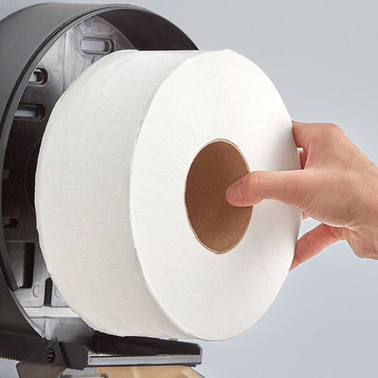 2-Ply Jumbo Toilet Paper Roll with 9" Diameter, 720 Feet / Roll - 12/Case