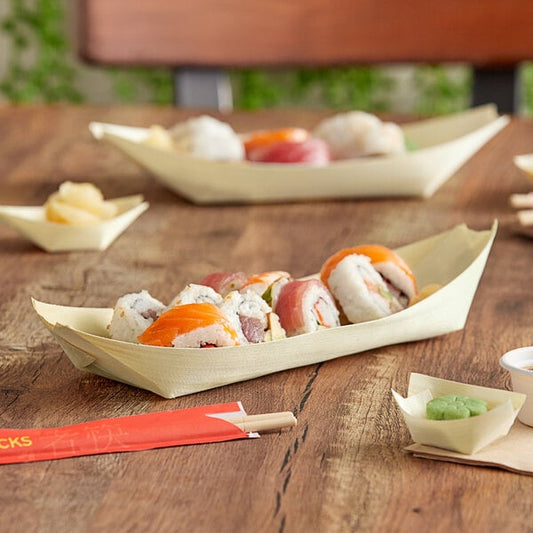 12 1/2" Disposable Wooden Food Boat