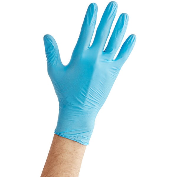 Powder-Free Disposable Blue Hybrid 3 Mil Thick Gloves – Box of 100