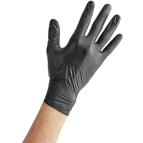 Powder-Free Disposable Black Hybrid 3 Mil Thick Gloves – Case of 1000 (10 Boxes of 100)