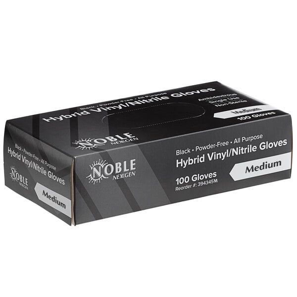 Powder-Free Disposable Black Hybrid 3 Mil Thick Gloves – Case of 1000 (10 Boxes of 100)